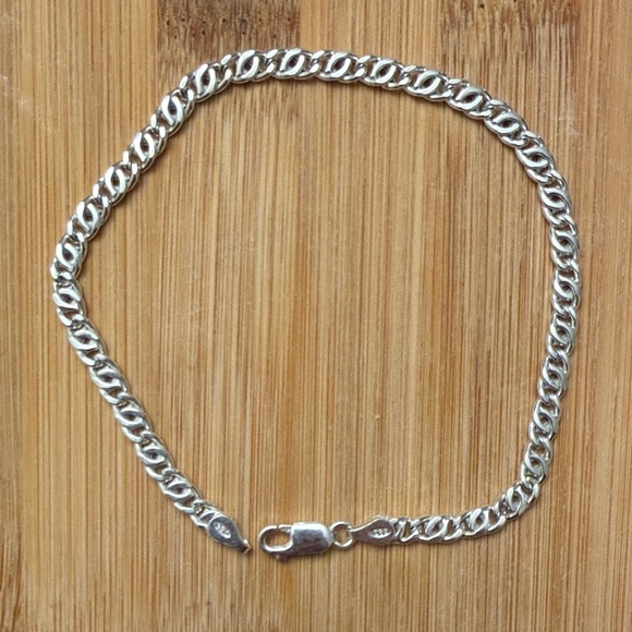 Jewelry - 9” Silver 925 Italian Bracelet lobster claw clasp